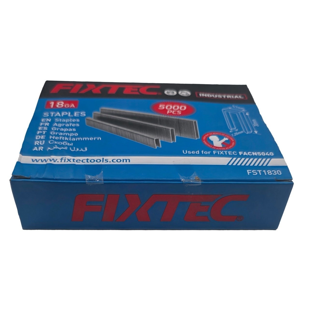 Capse tip Grapa FIXTEC GA‑18, 5.7×30 mm, set 5000 bucati - 1 | YEO