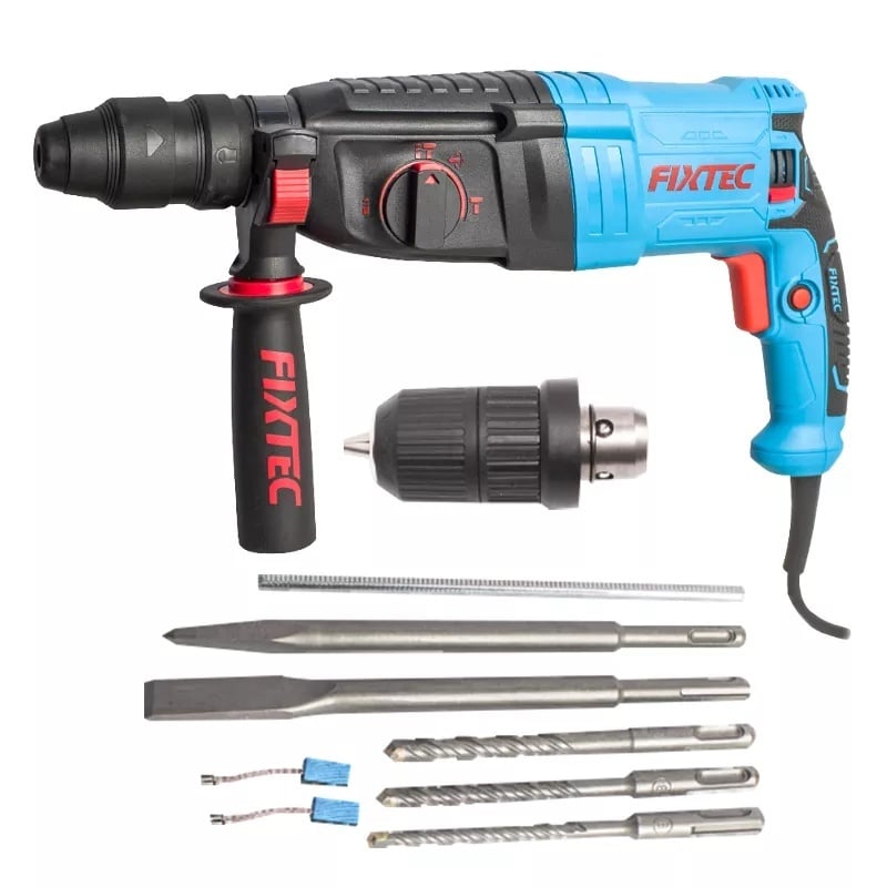 Ciocan rotopercutor FIXTEC 800W, 26mm, sistem SDS-Plus
