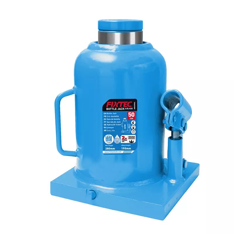 Cric hidraulic tip sticla FIXTEC sudat – 32T / 50T, constructie din otel