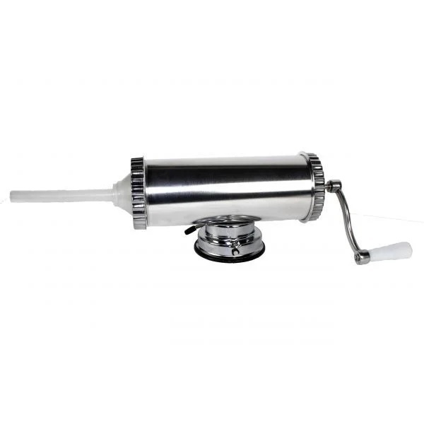 Dispozitiv pentru umplut carnati Elefant KY2003, capacitate 1.5 kg, otel inoxidabil, model orizontal cu 3 palnii - 2 | YEO