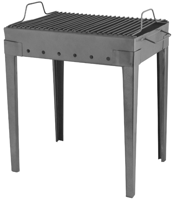 Gratar portabil pentru camping si gradina, model clasic din tabla