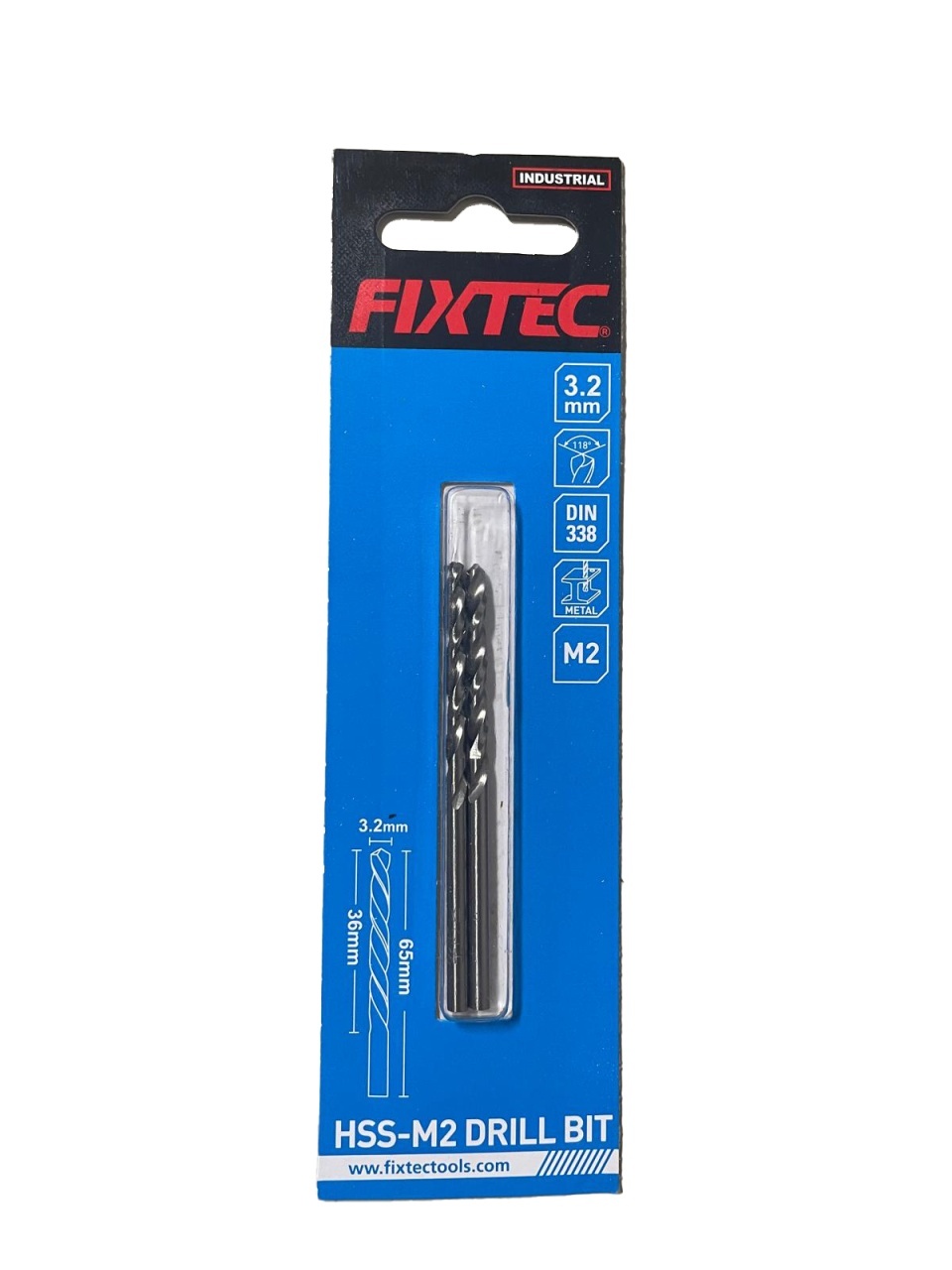 Pachet 2 Burghie pentru Metal HSS-M2 FIXTEC 3.2 mm – FDBM02032