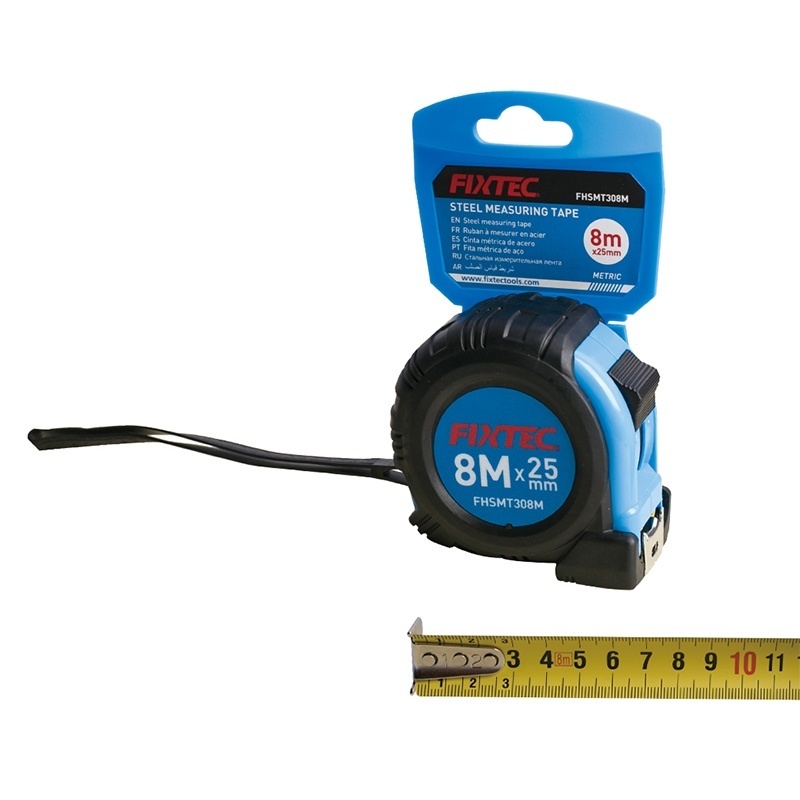 Ruleta FIXTEC autolock, 10 m x 25 mm, banda metalica - 4 | YEO