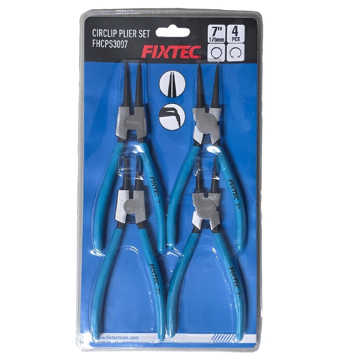 Set de 4 clesti pentru sigurante FIXTEC, 7 inch, otel CR-V