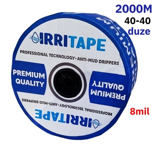 Banda de picurare Irritape, diametru 16mm, DG40 - 2000m - 8 mil, cu duze