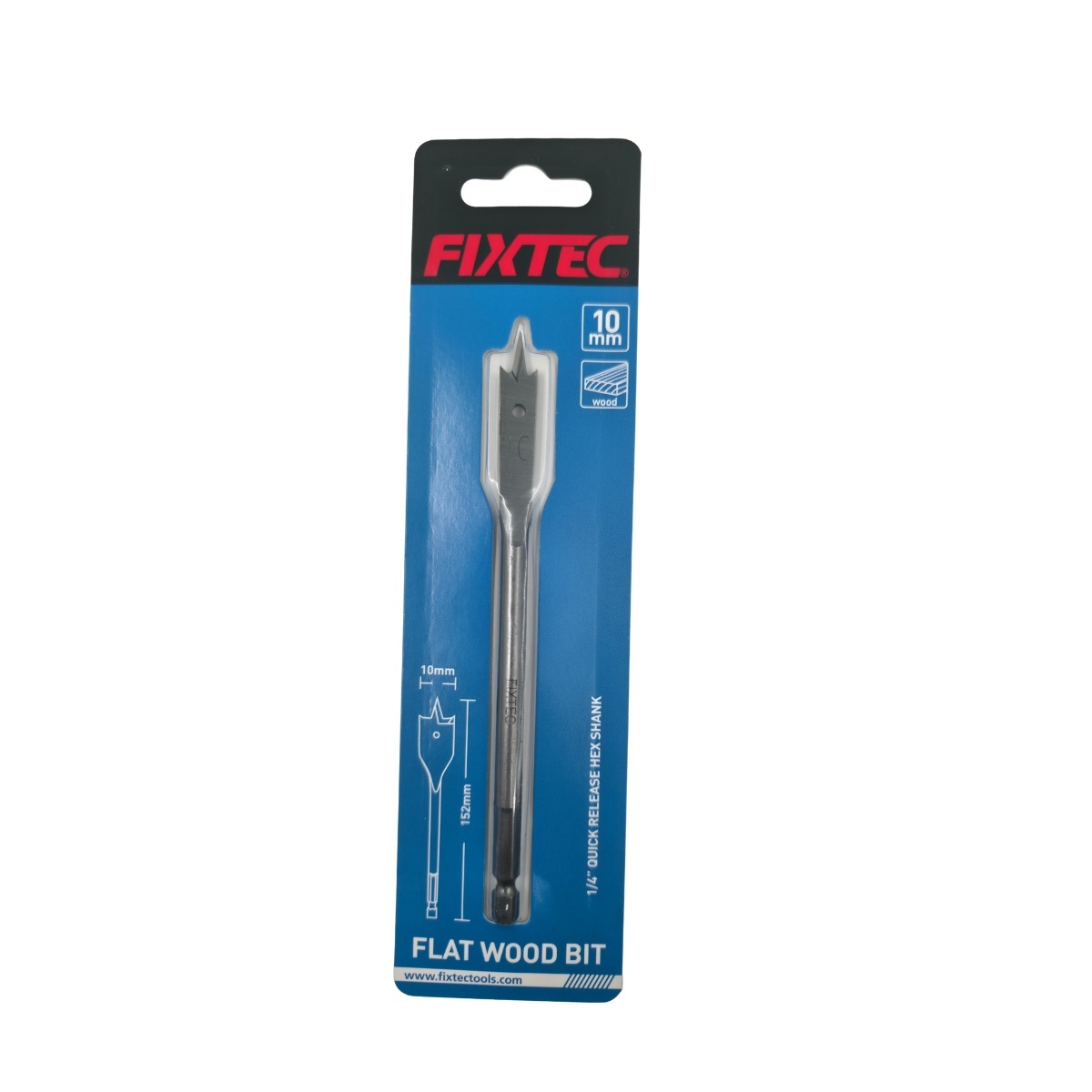 Burghiu paletar pentru lemn FIXTEC 10 mm x 152 mm