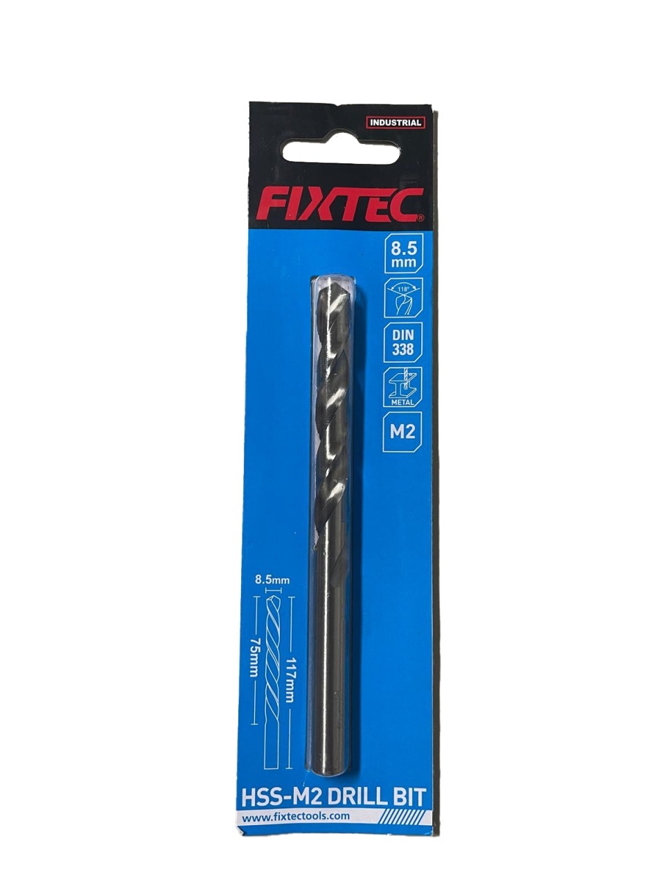 Burghiu pentru metal HSS-M2 FIXTEC 8.5 mm x 117 mm