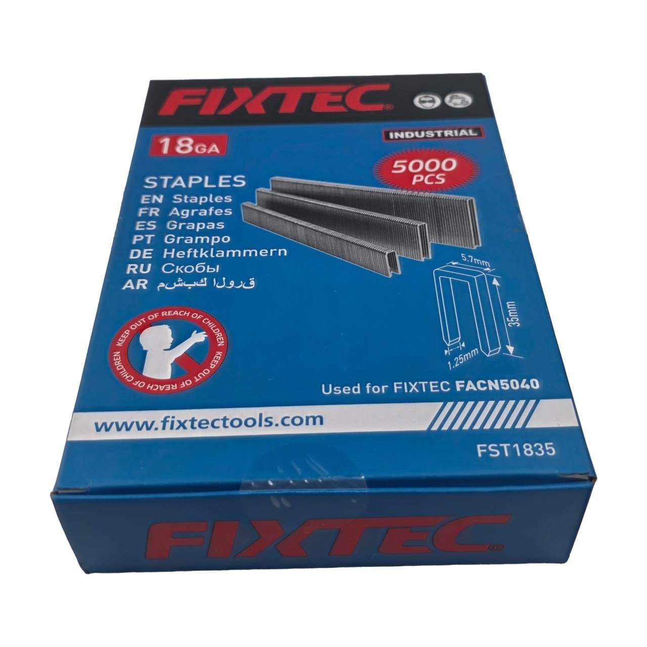 Capse Grapa FIXTEC GA-18, 5.7 x 35 mm, 5000 bucati - 1 | YEO