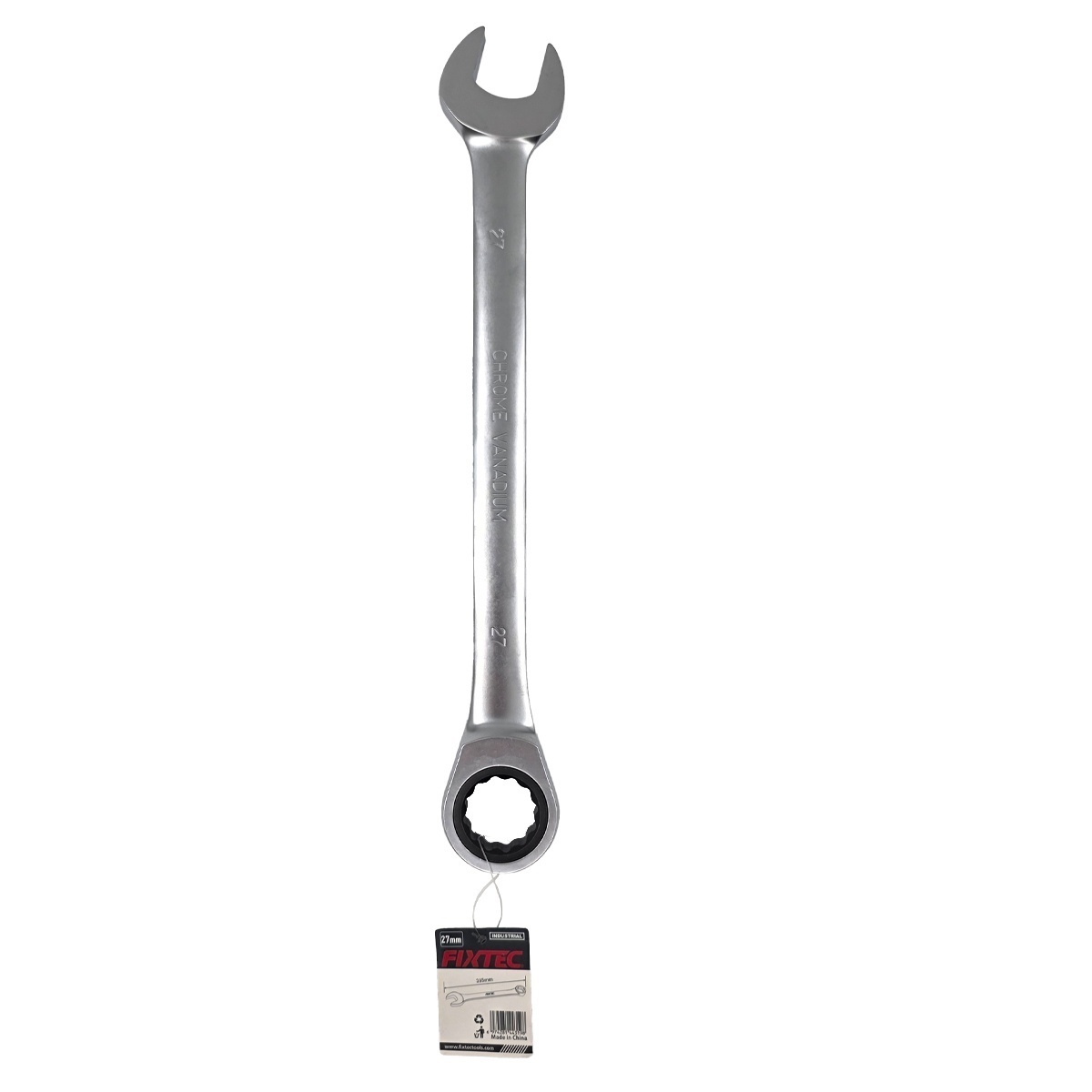 Cheie fixa cu ratchet FIXTEC 27mm, cap fix, 72 de trepte, otel CR-V - 1 | YEO