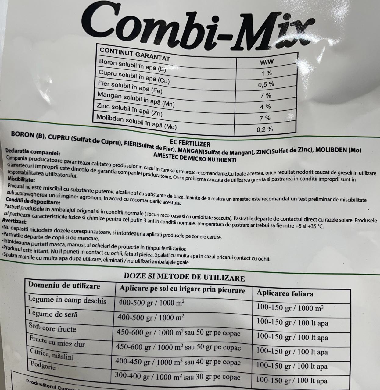 Combi-Mix Fertilizant Microelemente Solubile, Green Tech - 3 | YEO