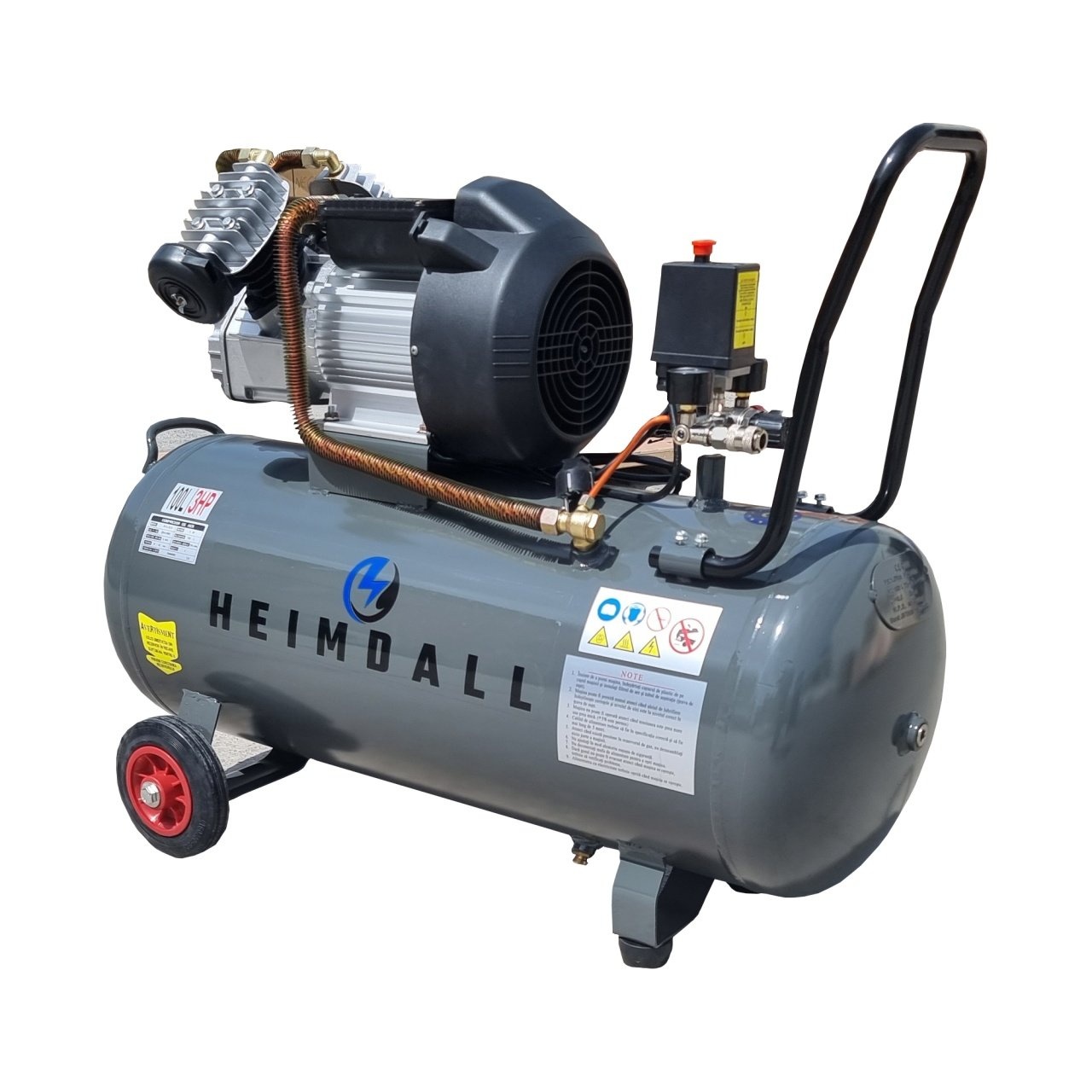 Compresor aer 100L, 10bar, monofazat - Heimdall ZV0.25/100