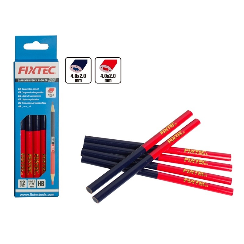 Creion Bicolor pentru Tamplarie FIXTEC 10x7,5x176 mm