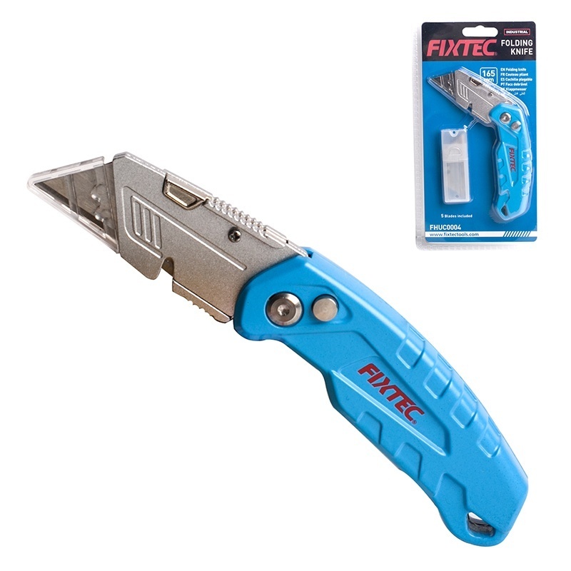 Cutit pliabil din aluminiu 19 mm cu 6 lame de schimb