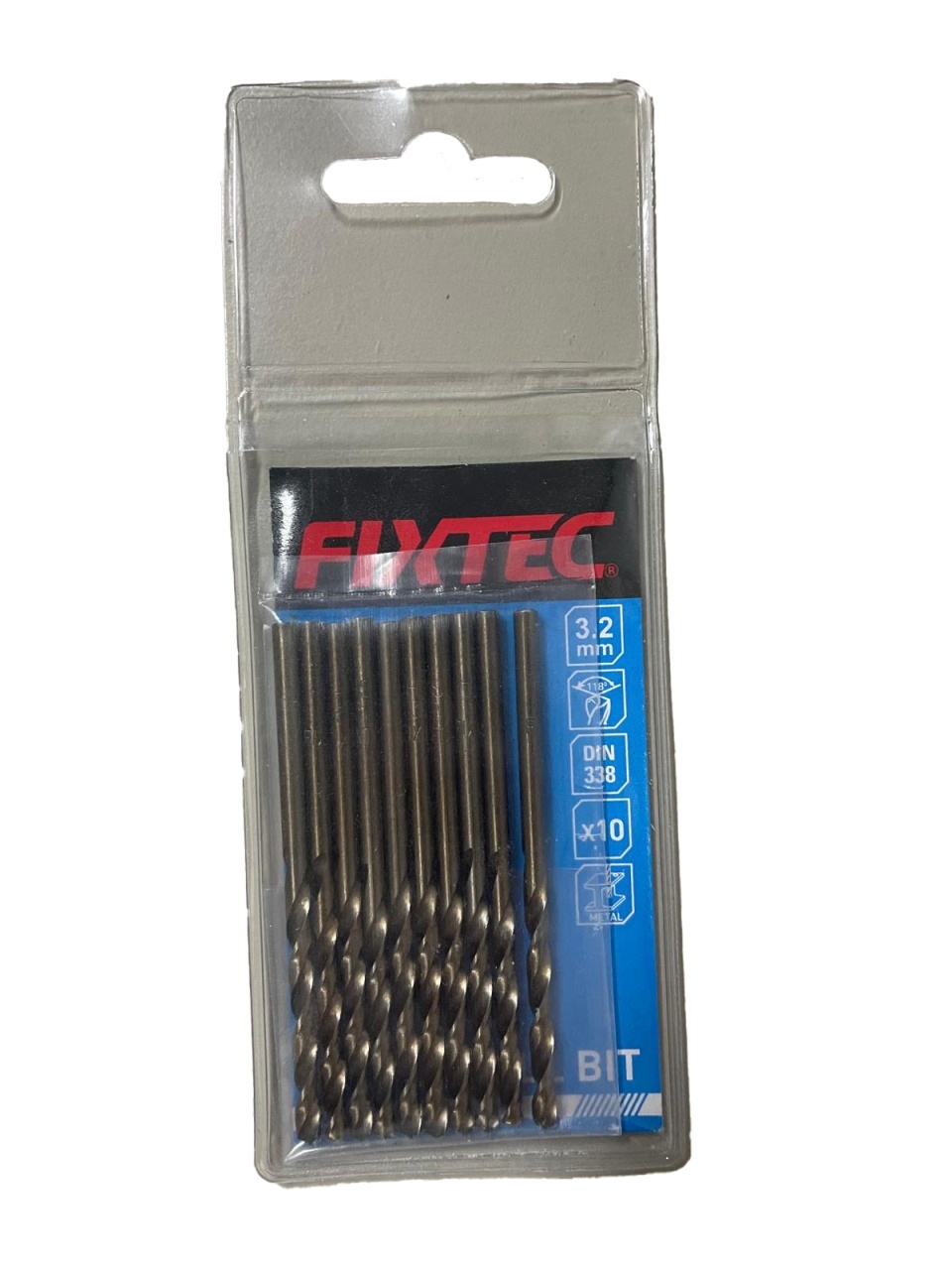 Set 10 Burghie pentru Metal HSS-M2 FIXTEC 3.2 mm – FDBG10032