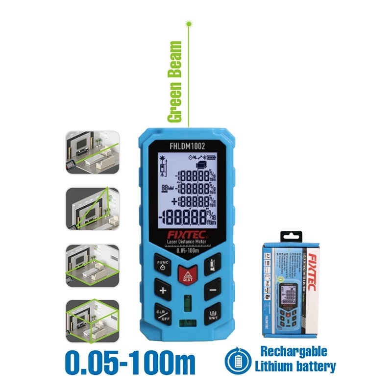 Telemetru cu Laser FIXTEC cu Lumina Verde