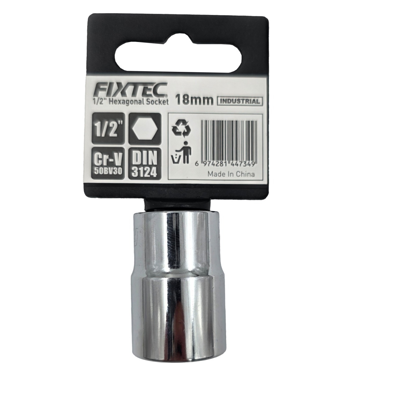 Cap tubular de impact 18 mm, FIXTEC, mandrina 1/2 - 2 | YEO