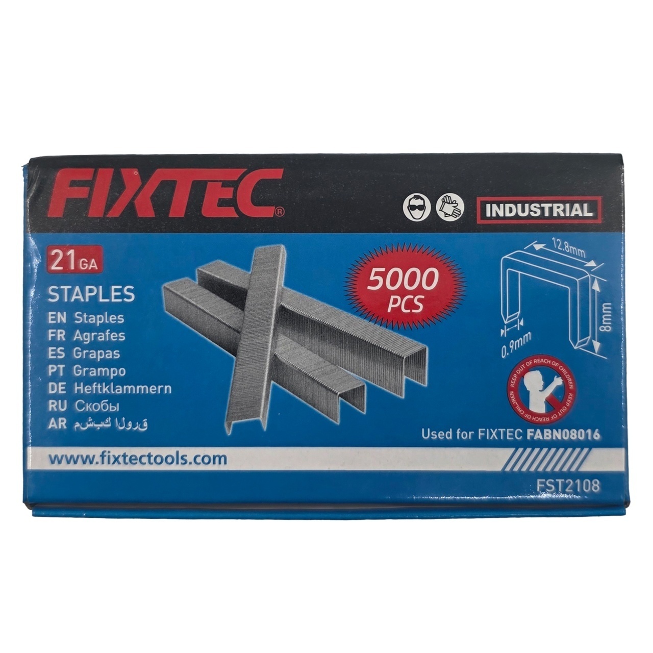 Capse Grapa FIXTEC GA‑21, 12.8x8 mm, set 5000