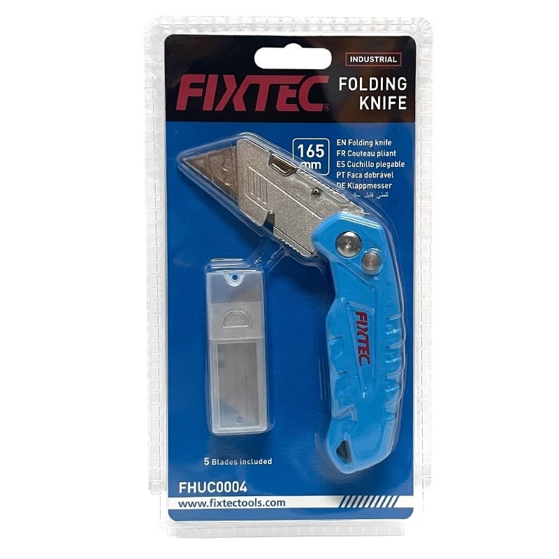 Cutit pliabil din aluminiu 19 mm cu 6 lame de schimb - 1 | YEO