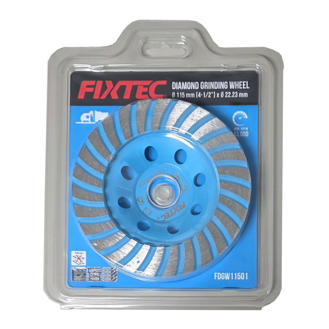Disc diamantat FIXTEC 125 mm x 22.2 mm pentru beton si piatra