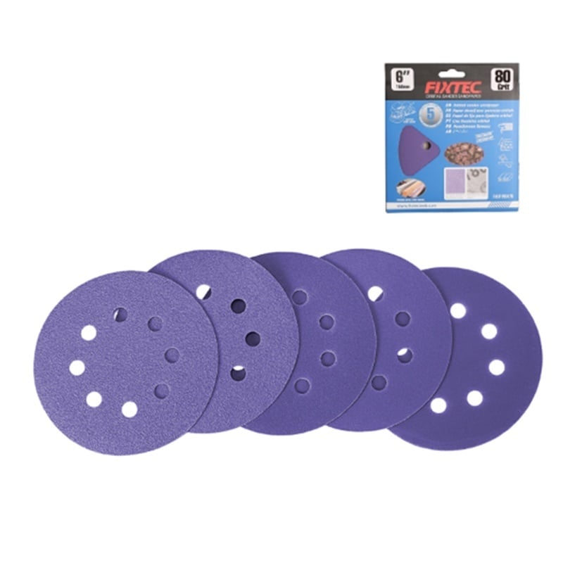 Disc slefuitor FIXTEC 150 mm cu granulatie P80 pentru prelucrare dura - 1 | YEO