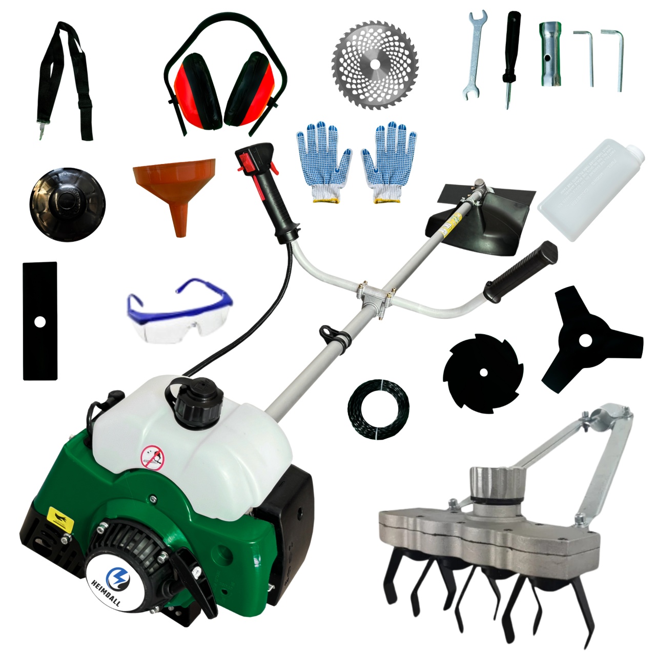 Motocositoare Benzina Heimdall 42.5CC - 12 Accesorii + Freza Maruntit