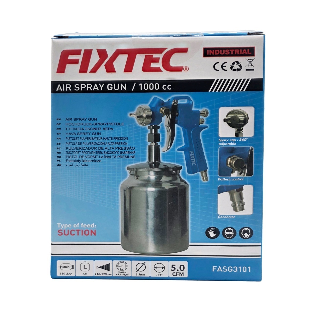 Pistol de Vopsire cu Aer Comprimat FIXTEC 1000cc Standard UE Profesional - 3 | YEO