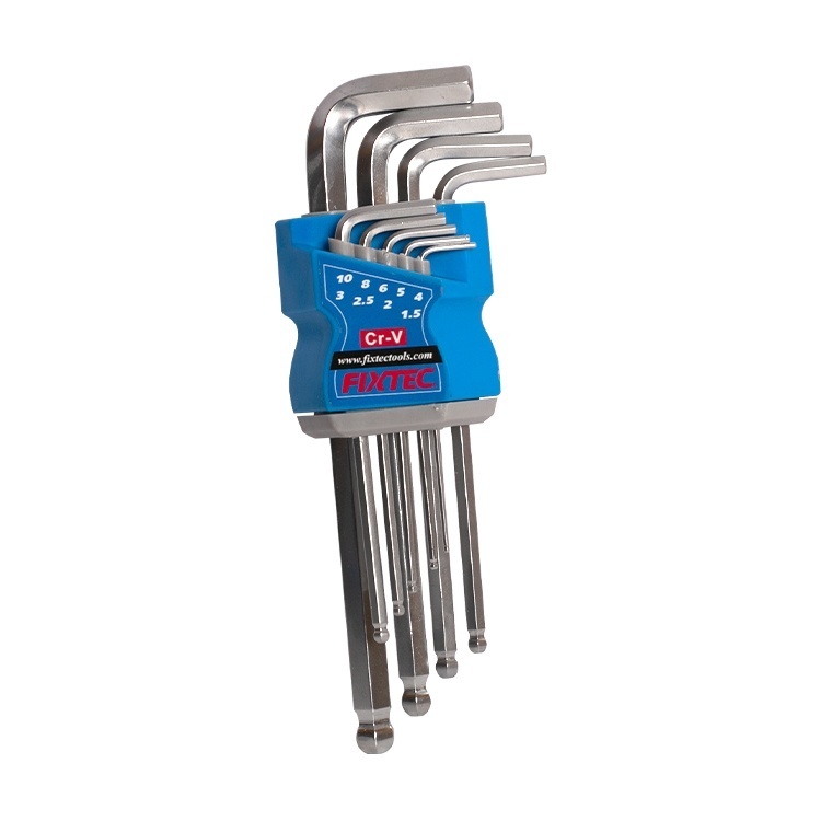 Set 9 chei ball‑point FIXTEC 1.5–10 mm CR‑V