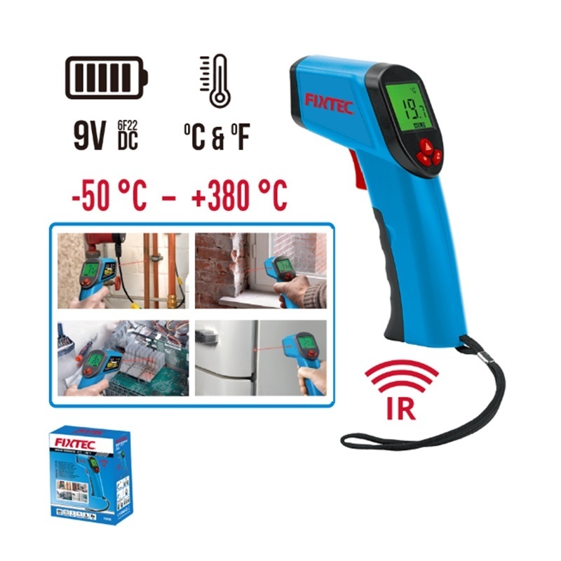 Termometru cu infrarosu FIXTEC, ecran LCD, -50~380°C, fara contact