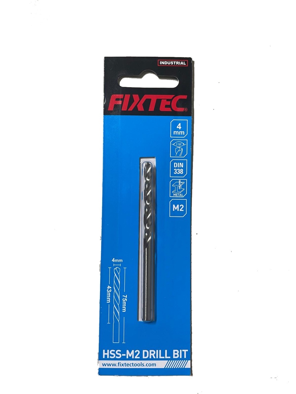 Burghiu HSS-M2 pentru Metal FIXTEC 4 mm
