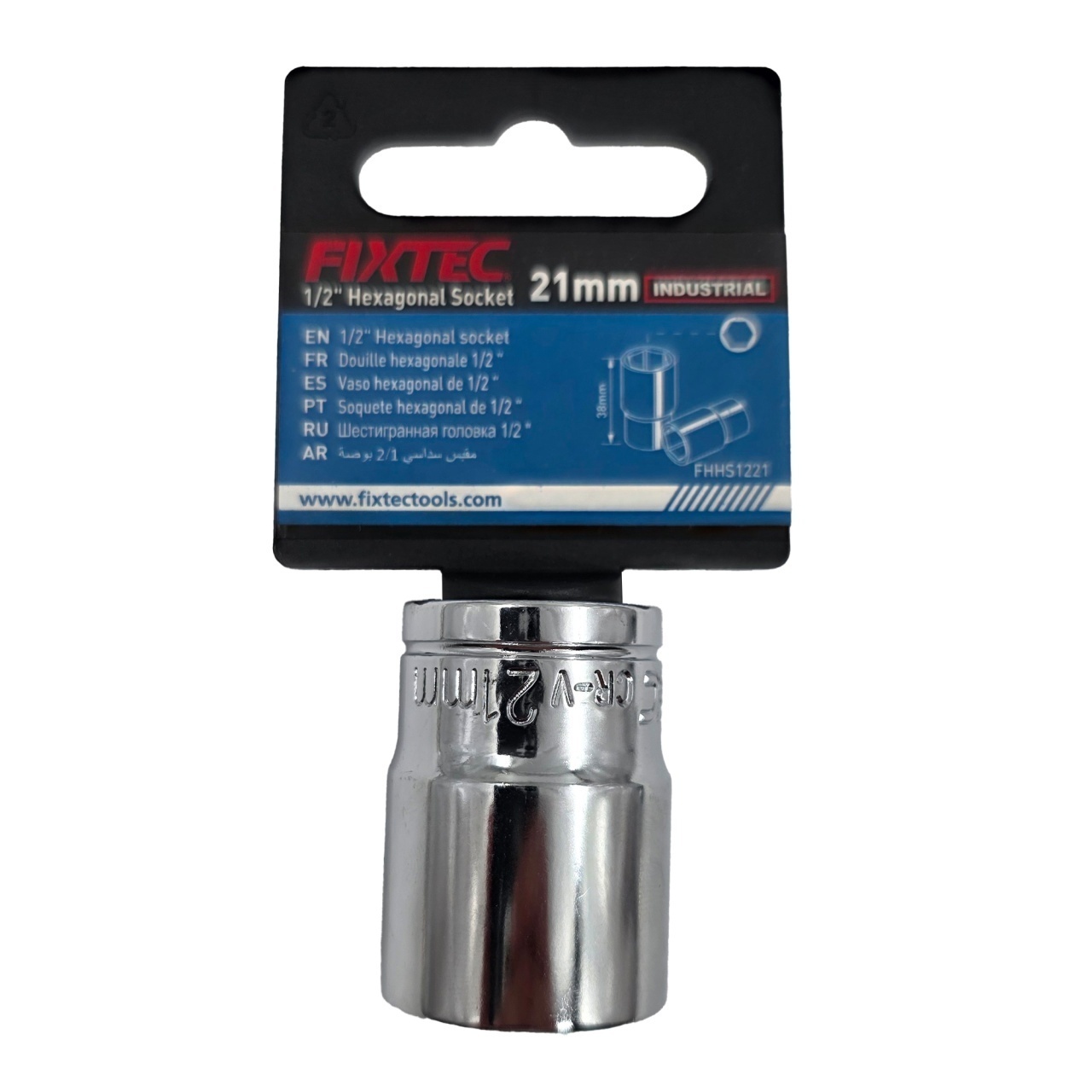 Cap impact tubular 21 mm, FIXTEC, prindere 1/2 inch