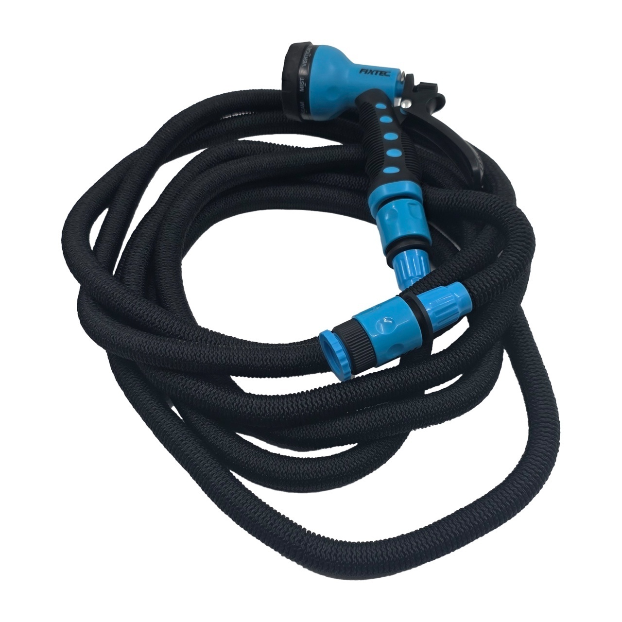Furtun extensibil 5m FIXTEC, TPE, cu pistol cu 8 tipuri de jet