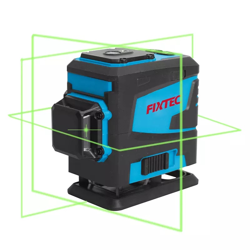 Nivelă laser 360° FIXTEC – 12 linii verzi, 10m rază, 3.7V, cu acumulator - 2 | YEO