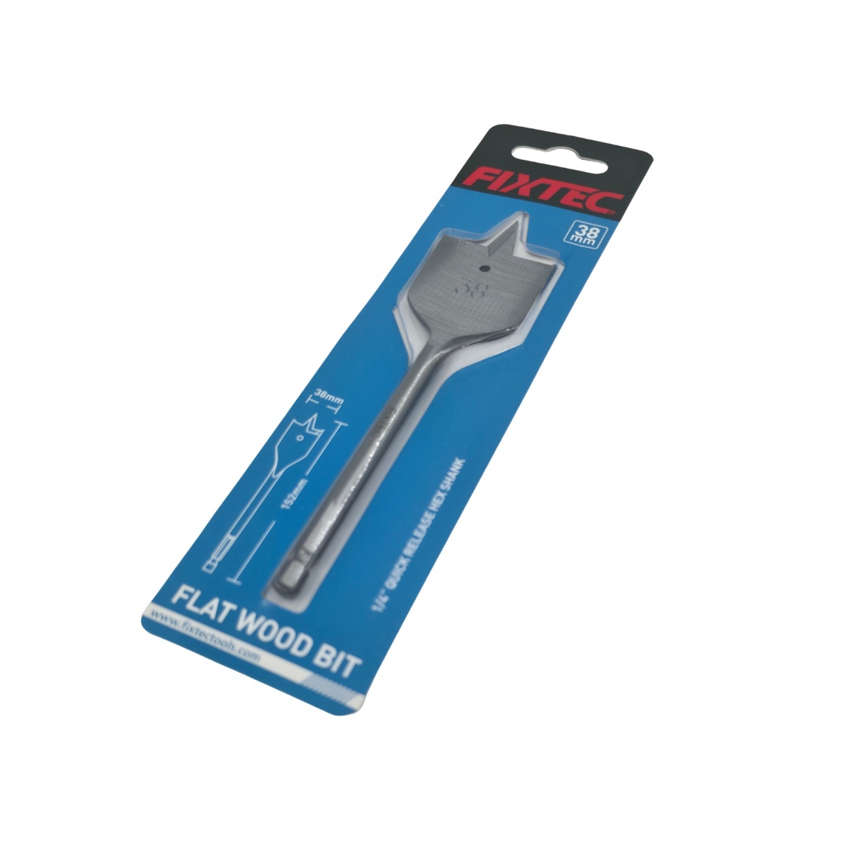 Burghiu plat pentru lemn Fixtec 38 mm x 152 mm utilizare profesionala - 1 | YEO