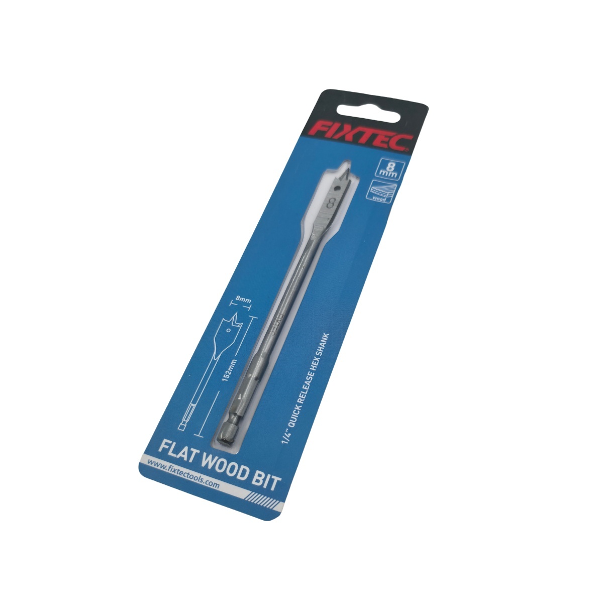 Burghiu plat pentru prelucrarea lemnului FIXTEC 8 x 152 - 1 | YEO