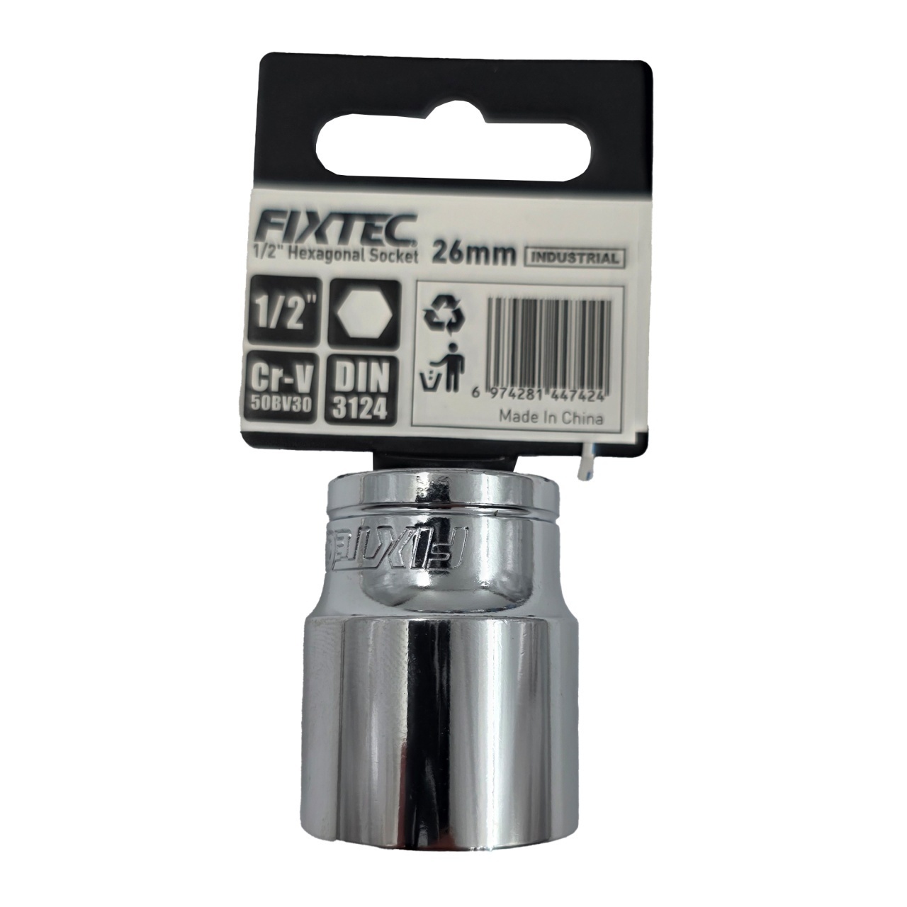 Cap tubular impact 26 mm, FIXTEC, prindere 1/2 - 2 | YEO