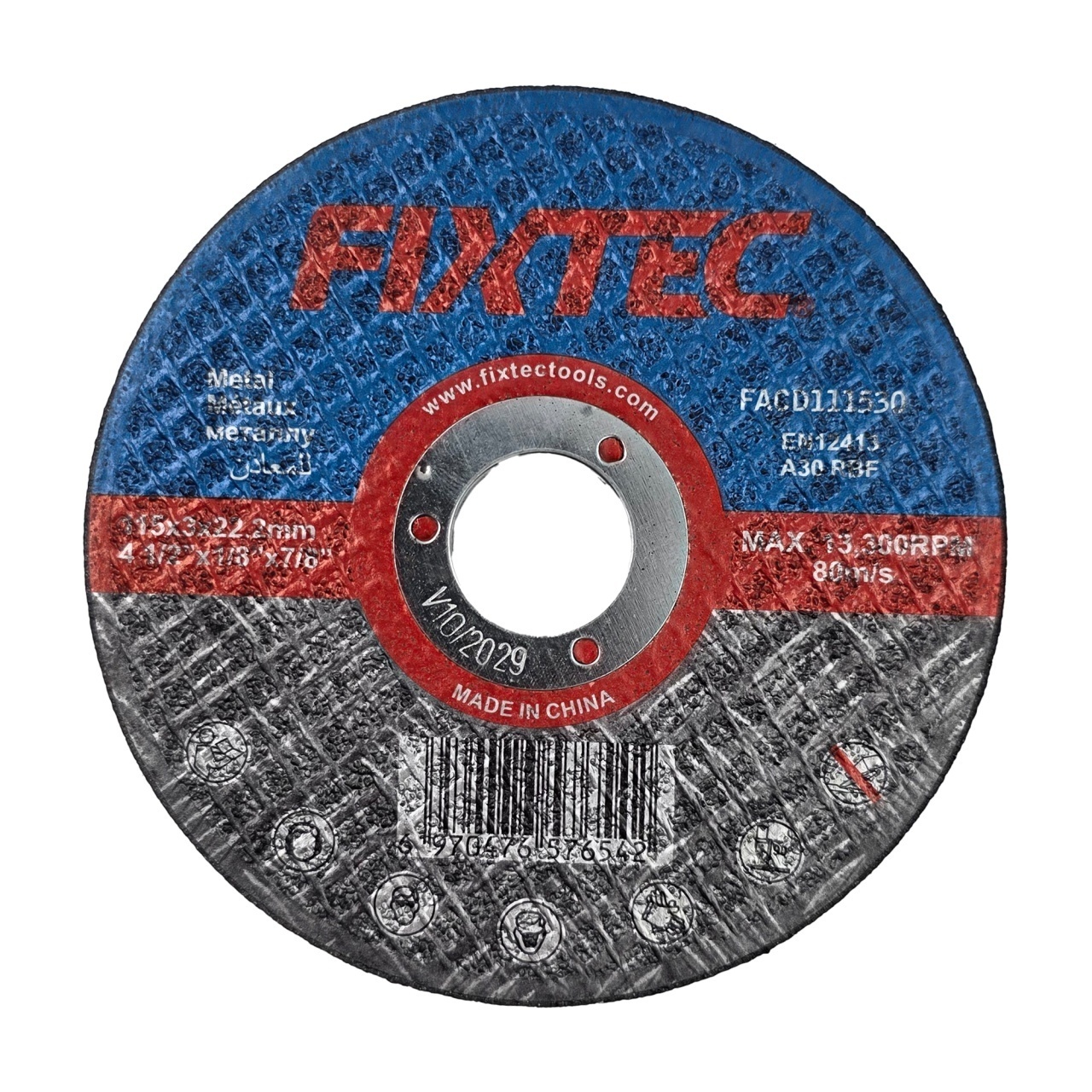 Disc de slefuire FIXTEC FACD111530 111 mm cu granulatie 30