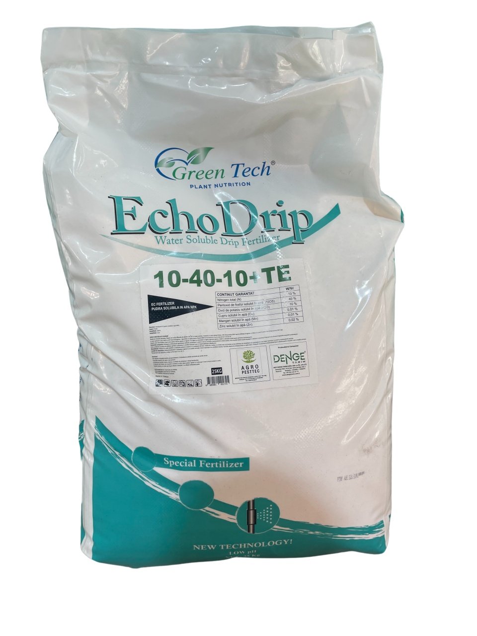 Fertilizant 10-40-10+TE EchoDrip de tip NPK, solubil in apa