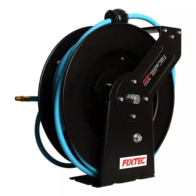 Furtun aer comprimat retractabil FIXTEC – 15m, 3/8