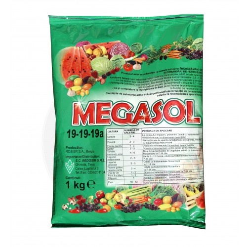 Ingrasamant solubil MEGASOL 19-19-19, pentru irigare prin picurare
