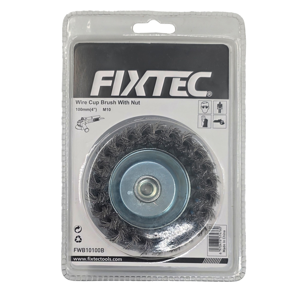 Perie Rotativa Metalica FIXTEC 100 mm cu Fir de Otel 0.50 mm M10 - 2 | YEO