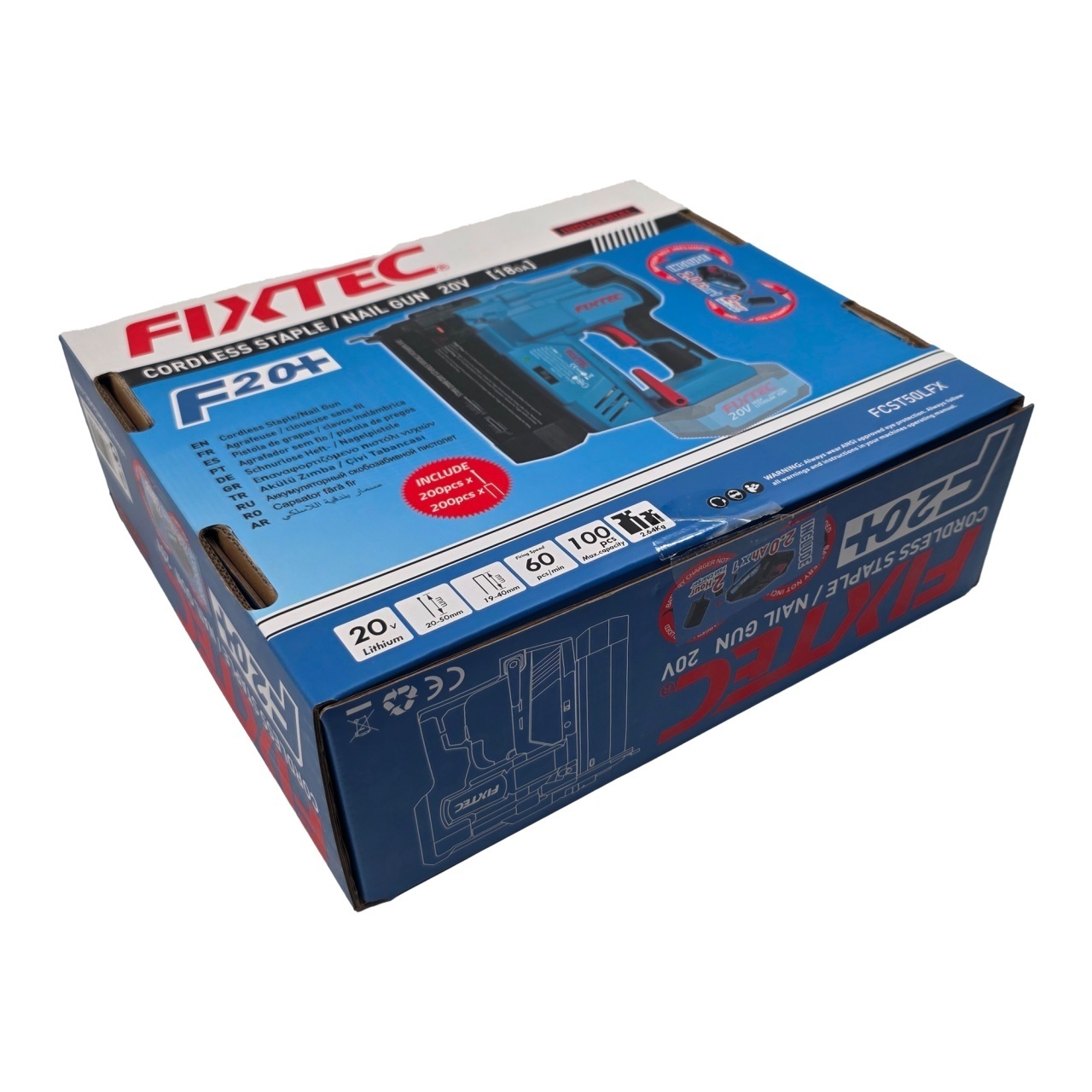 Pistol de Cuie si Capse FIXTEC 20V Li-Ion fara Fir 2 Inch - 1 | YEO
