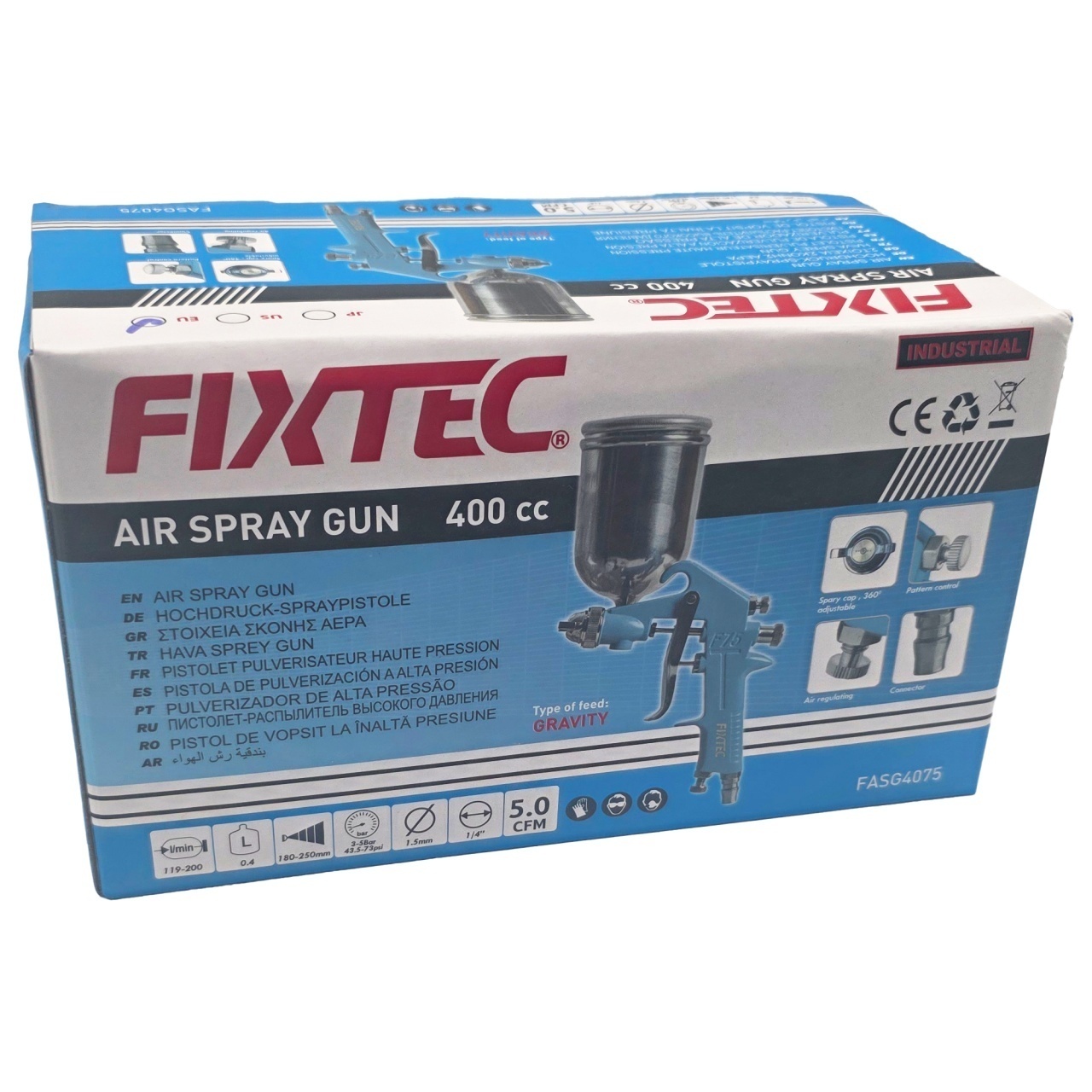 Pistol de Vopsit FIXTEC 400cc cu Duza 1.5mm - 1 | YEO