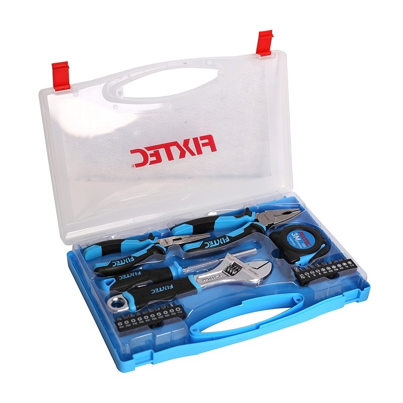 Trusa de scule manuale FIXTEC 25 de piese cu cutie din plastic