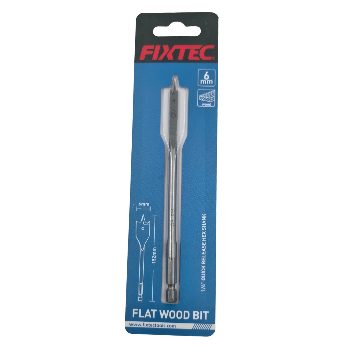 Burghiu lemn plat FIXTEC 6x152