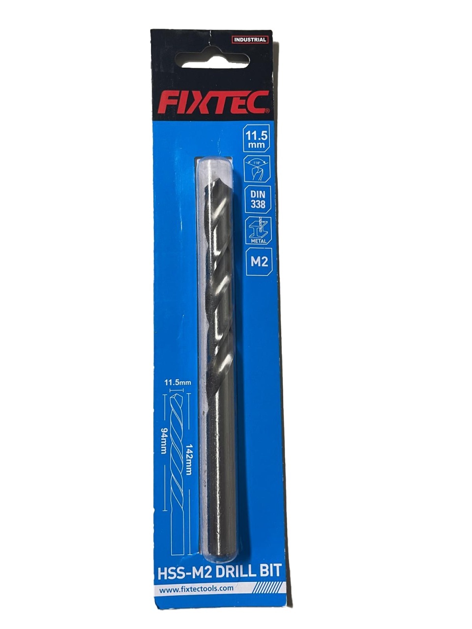 Burghiu pentru metal HSS-M2 FIXTEC 11,5 mm x 142 mm