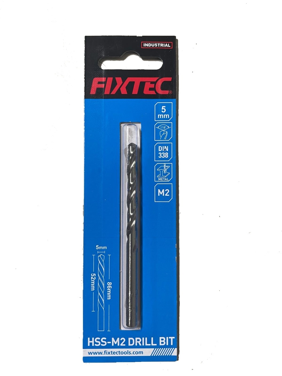 Burghiu pentru Metal HSS-M2 FIXTEC 5 mm
