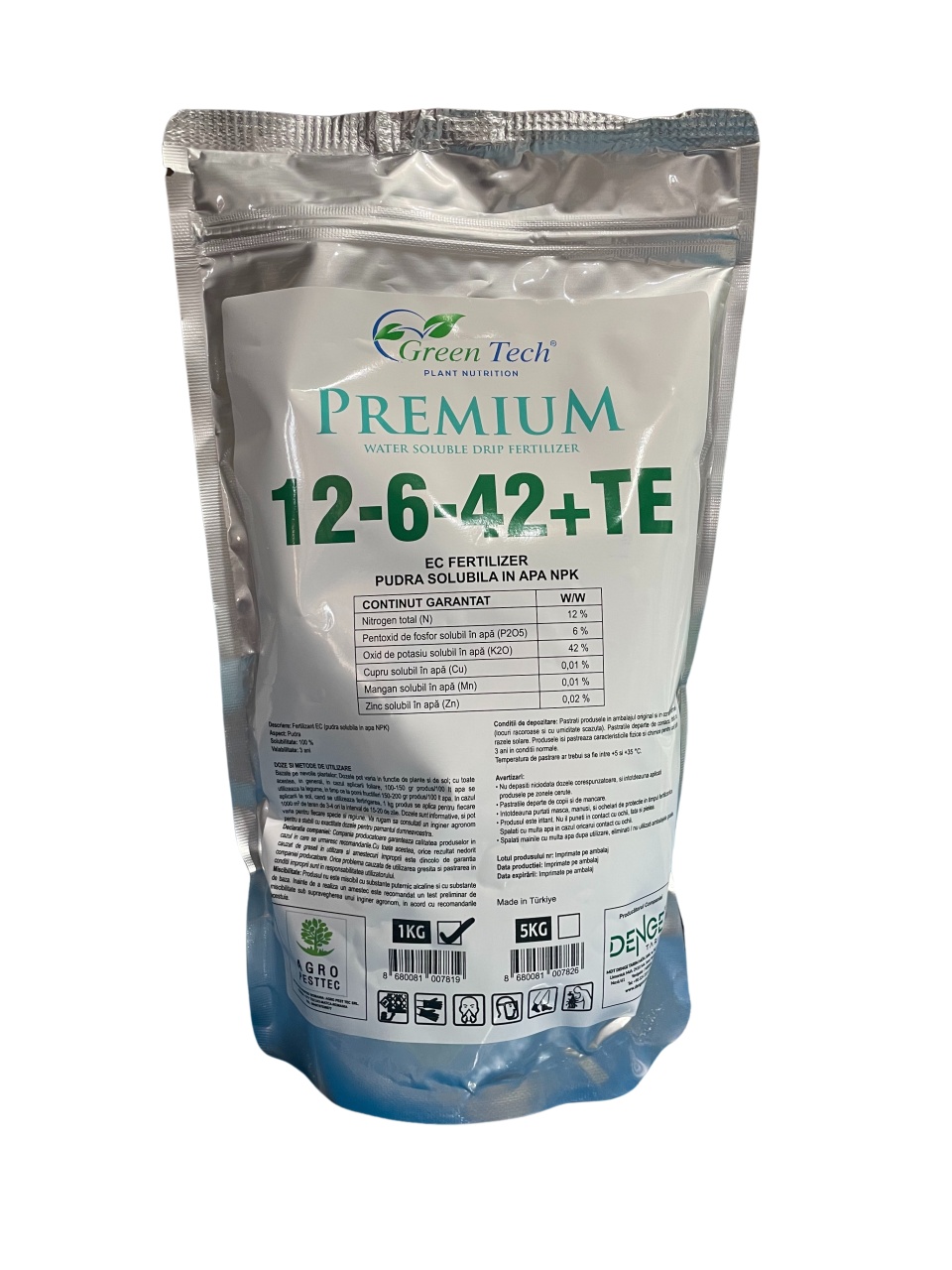 Fertilizant Premium 12-6-42+TE Green Tech, solubil in apa