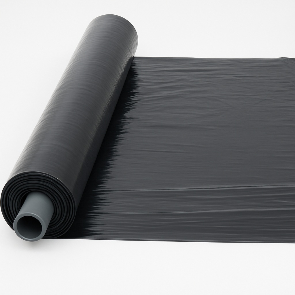 Folie de Mulcire Neagra, 15 microni, 0.8 metri Latime - 3000 m rola