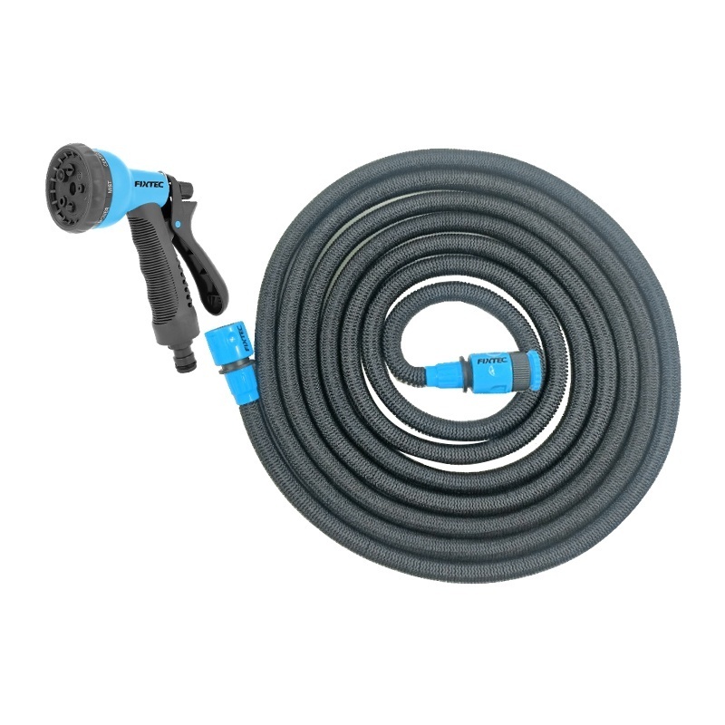 Furtun de gradina extensibil FIXTEC 5m, TPE, cu pulverizator 8 jeturi - 1 | YEO