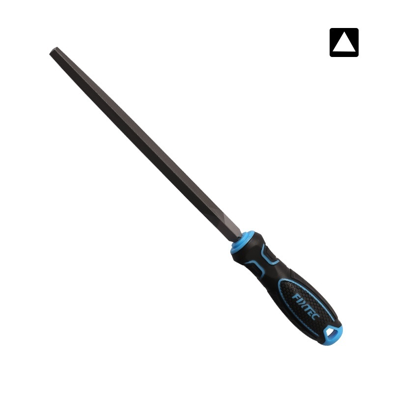 Pila triunghiulara FIXTEC 8" cu maner ergonomic